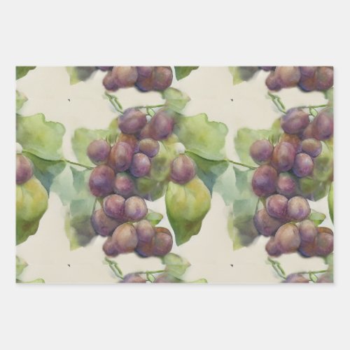 Glamorous Grapes  Gift Wrap Paper Pattern