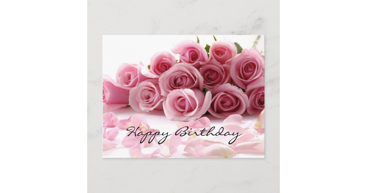 Glamorous Happy Birthday Postcard Zazzle