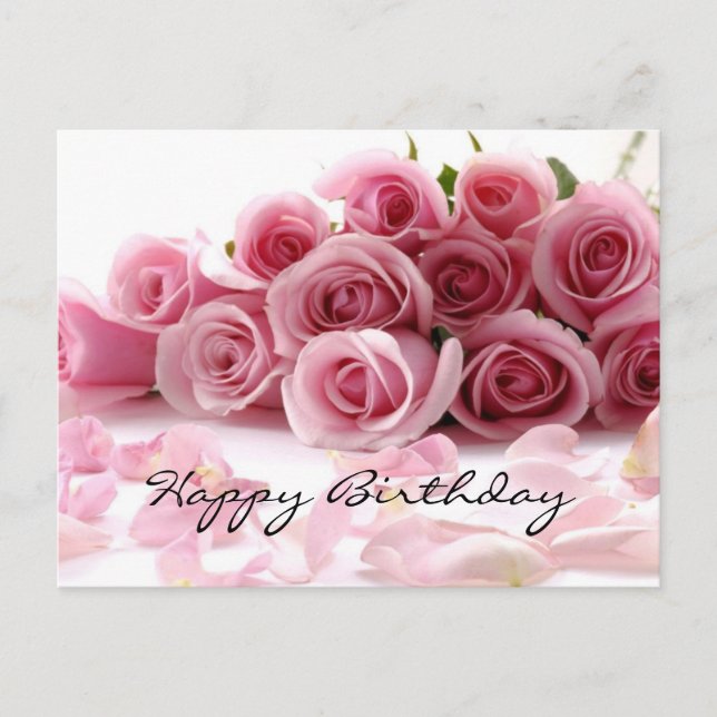 Glamorous Happy Birthday Postcard (Front)