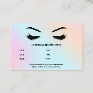 Glamorous Holographic Browbar Eyelash Luxury Business Card