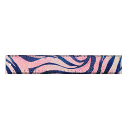 Glamorous Holographic Glitter Blue Zebra Stripes Ruler