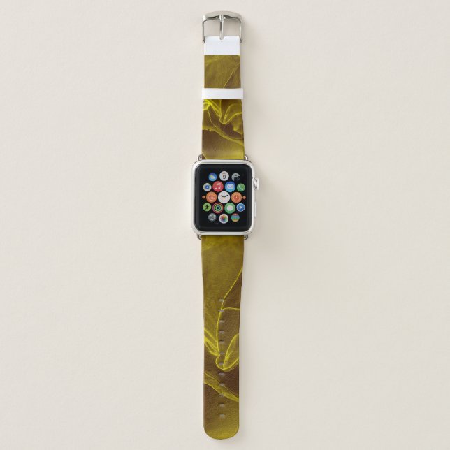 Glamorous ink fluid: marble foil. apple watch band (Front)