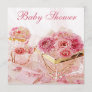Glamorous Jewels, Pink Flowers & Boxes Baby Shower Invitation