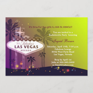 Glamorous Las Vegas Fun Bachelorette Party Invitation