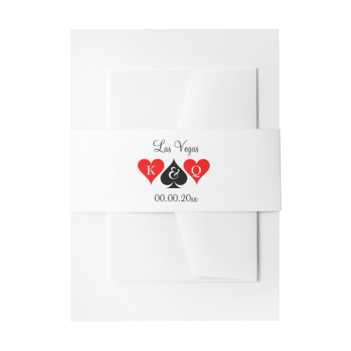 Glamorous Las Vegas wedding poker theme Invitation Belly Band