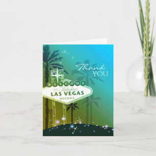 Glamorous Las Vegas Wedding Thank You Card