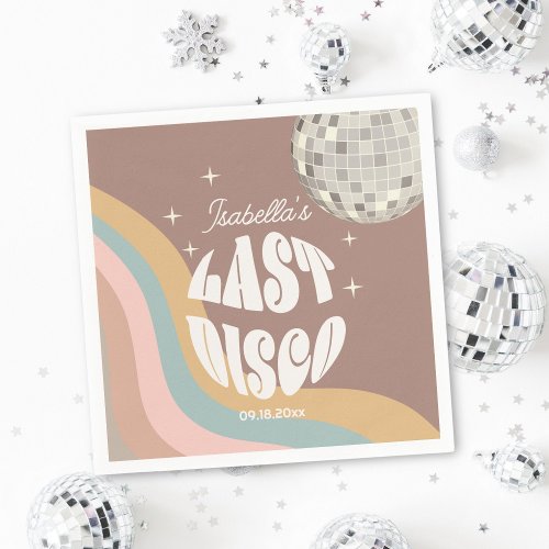 Glamorous Last Disco Retro 70s Groovy Bachelorette Napkins