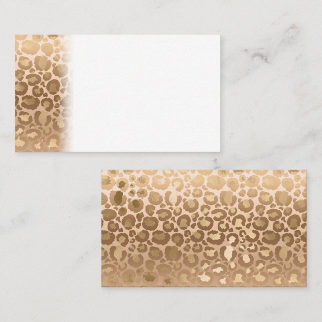 Glamorous Light Brown Tiger Stripes Animal Print Place Card (Front/Back)