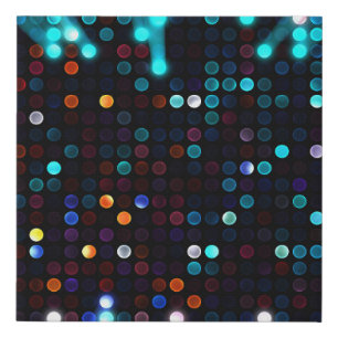 Glamorous Lights: Abstract Fashion Wallpaper Faux Canvas Print