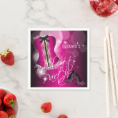 Glamorous Lingerie Bachelorette Party  | Hot Pink Paper Napkins (Insitu)