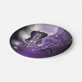 Glamorous Lingerie Bachelorette Party  | Purple Paper Plates (Angled)