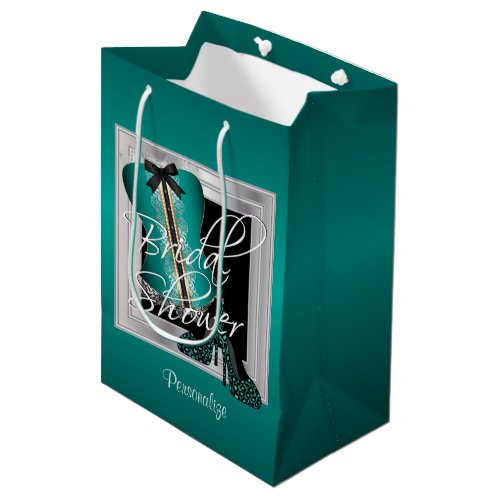 Glamorous Lingerie Bridal Shower  Mint Green Medium Gift Bag