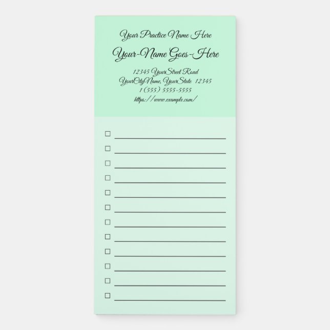 Glamorous, Luxurious Organization Promotional Magnetic Notepad (Front)