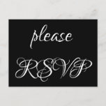 [ Thumbnail: Glamorous & Luxurious "Please RSVP" Postcard ]