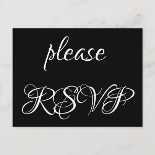 Glamorous & Luxurious "please RSVP" Postcard