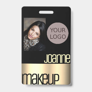Glamorous Luxury Elegant Beauty Salon Rose Gold Badge