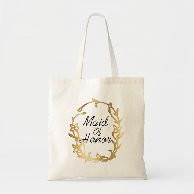Glamorous Maid of Honor | Gold | Wedding bag (Front)