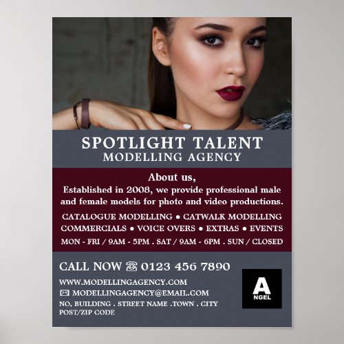 Glamorous Model Modeling Agency Model Agent Poster