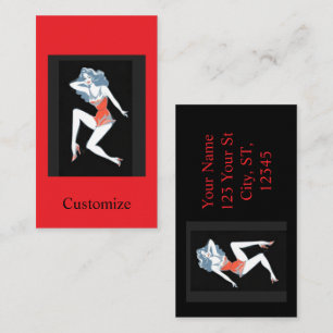 Glamorous Model Posing Thunder_Cove Business Card