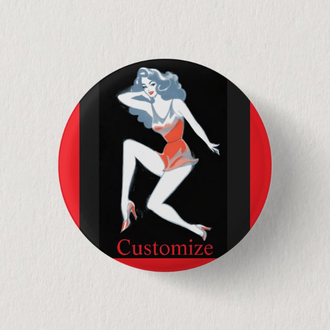 Glamorous Model Posing Thunder_Cove Button (Front)