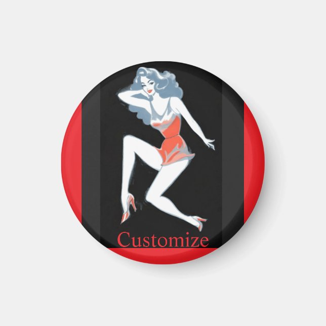 Glamorous Model Posing Thunder_Cove Magnet (Front)
