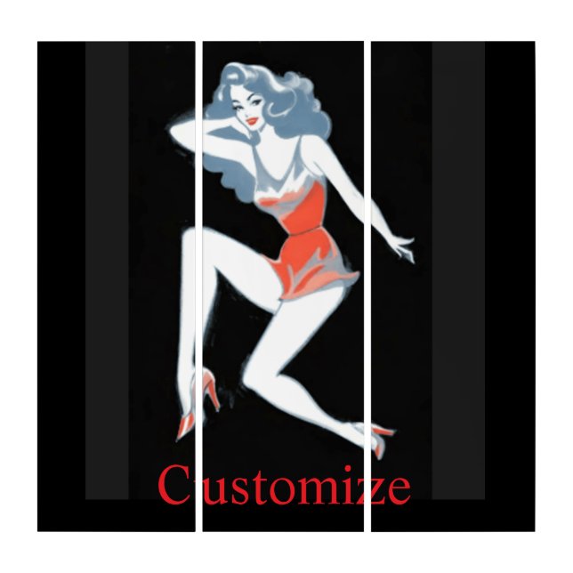 Glamorous Model Posing Thunder_Cove Triptych (Front)