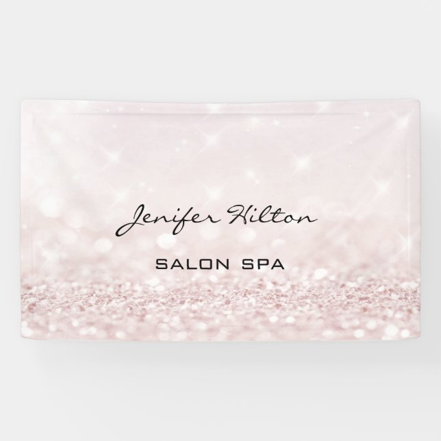 Glamorous modern chic faux glittery bokeh banner (Horizontal)
