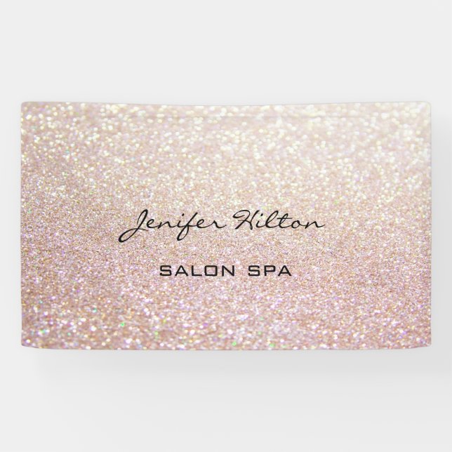 Glamorous modern chic glittery banner (Horizontal)