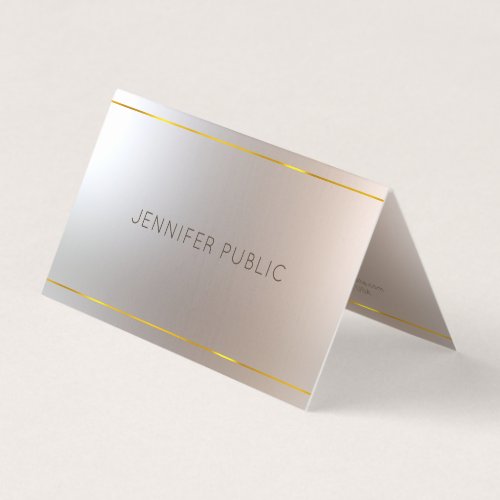 Glamorous Modern Luxury Elegant Template Trendy Business Card