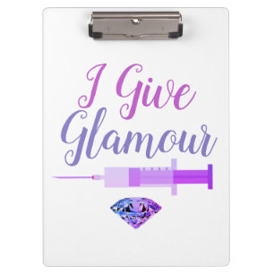 Glamorous nurse shot clipboard
