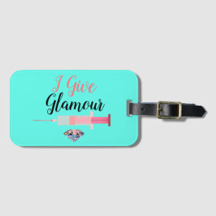 Glamorous nurse shot funny medical luggage tag