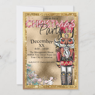 Glamorous Nutcracker Christmas Party Invitation