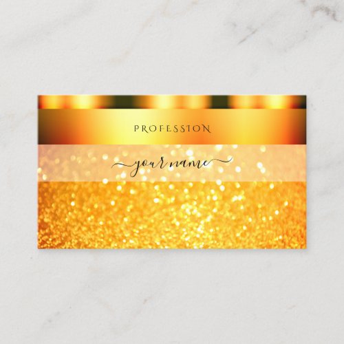 Glamorous Orange Sparkle Glitter Luxury Shimmery Business Card