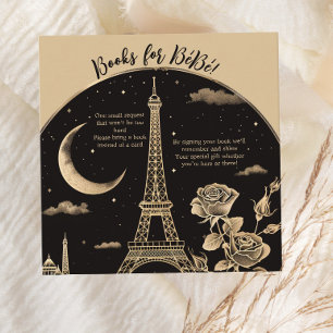 Glamorous Paris Eiffel Tower Books for Baby Enclosure Card