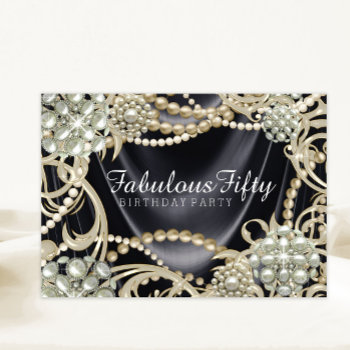 Glamorous Pearl Birthday Party Invitation by Champagne_N_Caviar at Zazzle