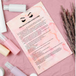 Glamorous pink EYELASH EXTENSION CONSENT FORM Flyer<br><div class="desc">Eyelash Extensions Consent forms are perfect for your Lash Extension business. This modern and sophisticated consent form design features a glamorous , minimalistic illustration of a woman's eyelashes with rosegold eyeshadow, a title and a block where you can insert all your informed consent details on a luxury watercolor pink background....</div>