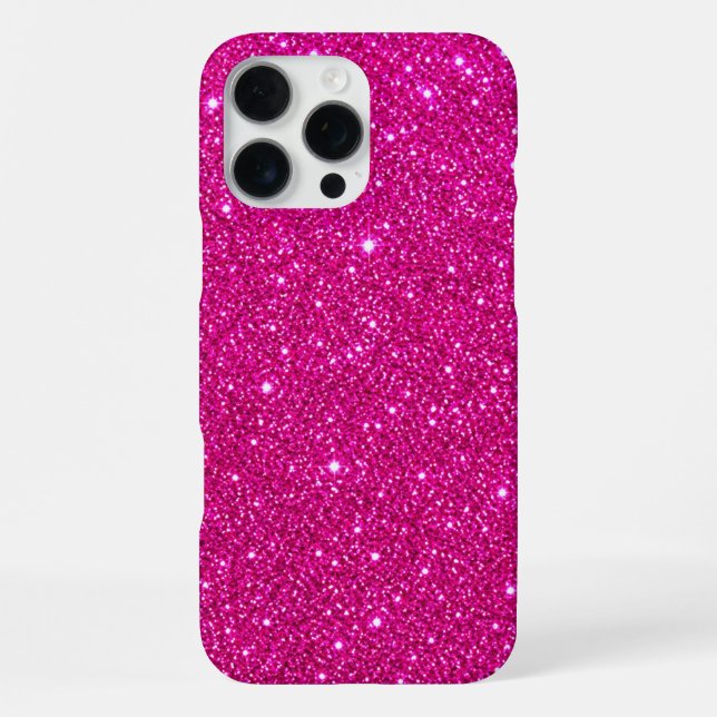 Glamorous Pink Glitter Aria iPhone 16 Pro Max Toug Case (Back)