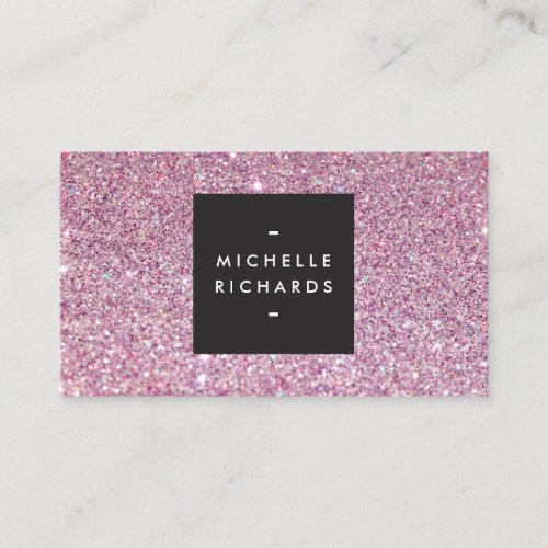Glamorous Pink Glitter Modern Beauty Business Card Templates