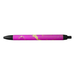 Glamorous Pink & Gold Marble Pen