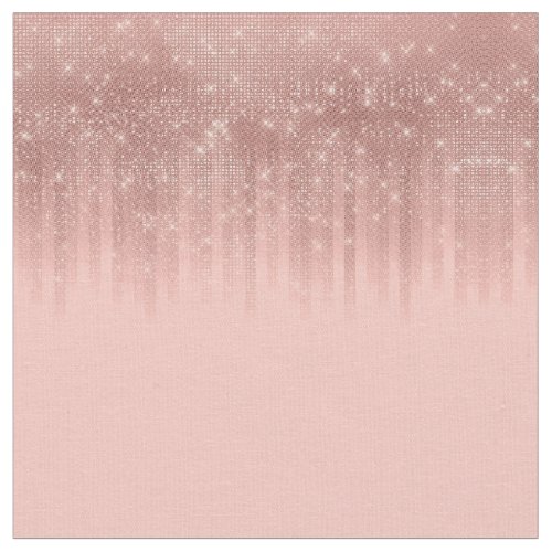 Glamorous Pink Rose Gold Glitter Striped Gradient Fabric