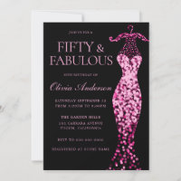 Glamorous Pink Sparkle Dress 50th Birthday Party