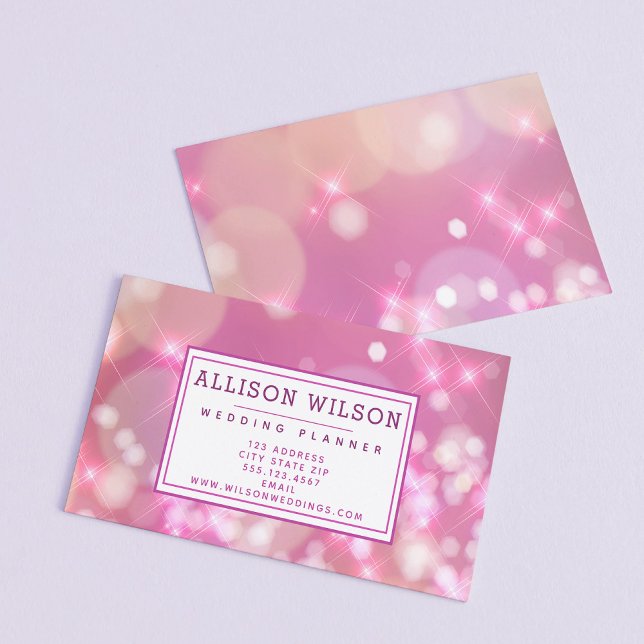 Glamorous Pink Sparkles Business Card (Creator Uploaded)