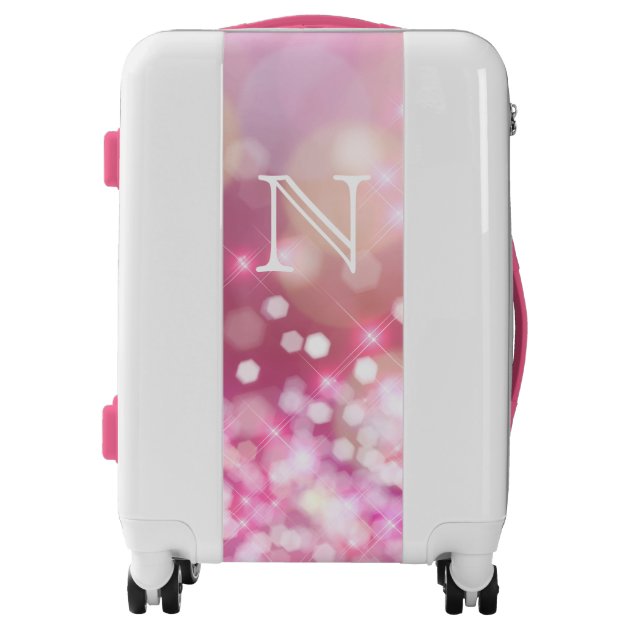 pink sparkly suitcase