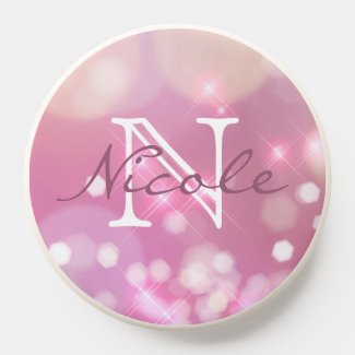 Glamorous Pink Sparkles Monogram