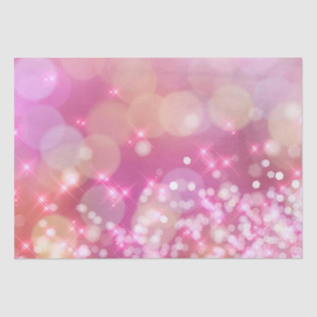 Glamorous Pink Sparkles Tissue Paper (Front)
