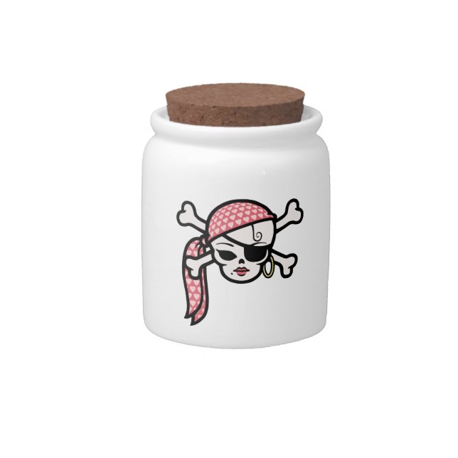 Glamorous Pirate Candy Jar (Front)