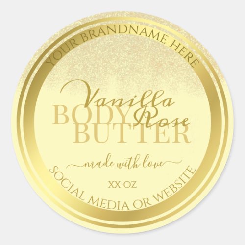 Glamorous Product Packaging Labels Cream and Gold