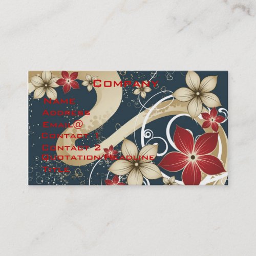 Glamorous Profile Card Business Cards