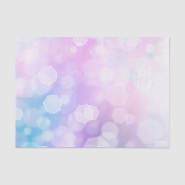 Glamorous Purple and Blue Sparkles - Bokeh Tissue Paper (Front)
