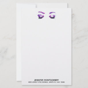 Glamorous Purple Eyes & Brows Watercolor 